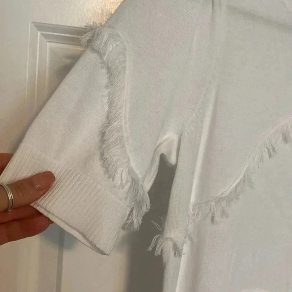 Edinburgh KNITWEAR cotton fringe tee - Picture 3 of 4